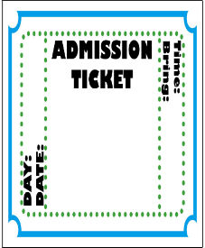 Clip Art Of Admission Ticket