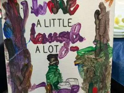 A painting by KWA member at Arts Event in the office